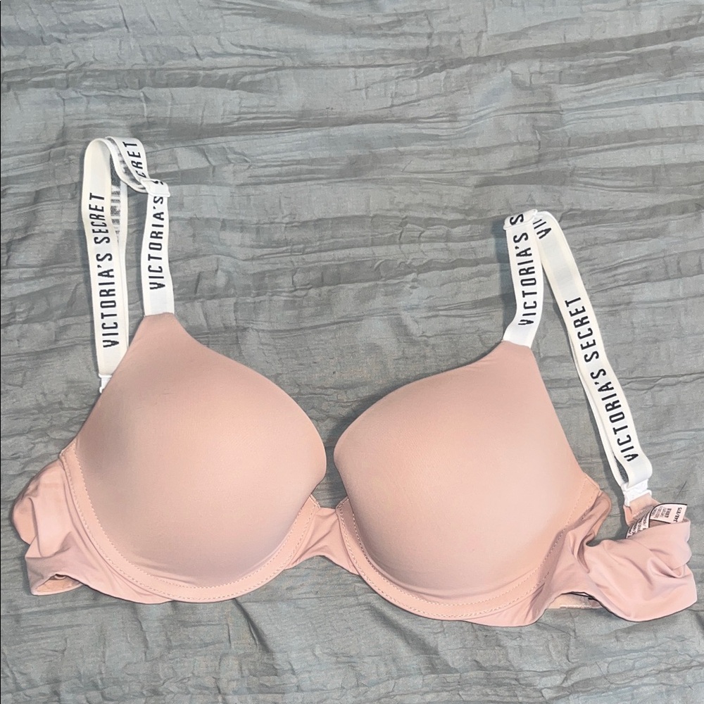 Victoria's Secret Light Pink Bra with Logo Straps
